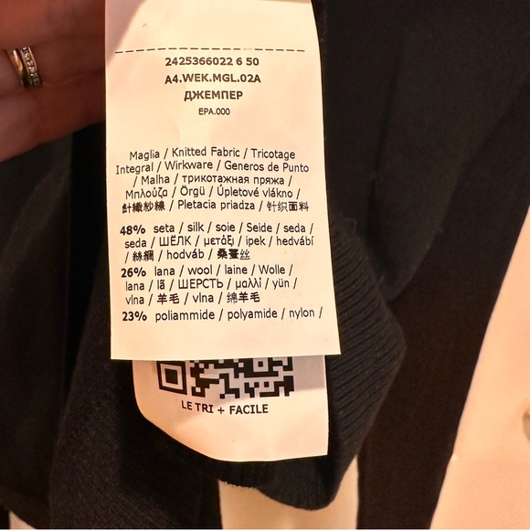 NewSeason Weekend Max Mara Silk  and Wool Polo-Neck Sweater Sz:S Fall/Winter - Picture 13 of 15